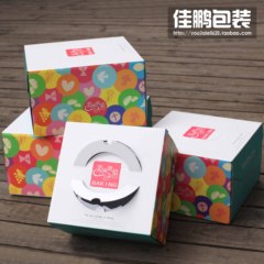彩色新款加厚批发6寸8寸10寸生日蛋糕盒子手提定制烘焙包装西点盒