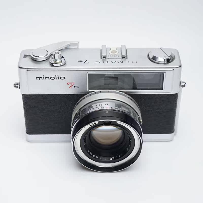 美能达minolta 7s 旁轴相机45/1.8大光圈135胶卷全金属机械银色