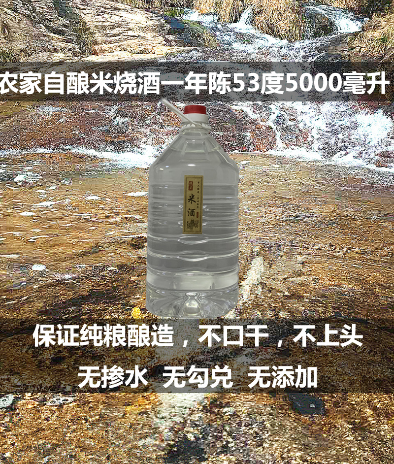 温州平阳53度自酿烧酒米酒白酒米烧原浆农家泡酒糯米酒药酒5000ml