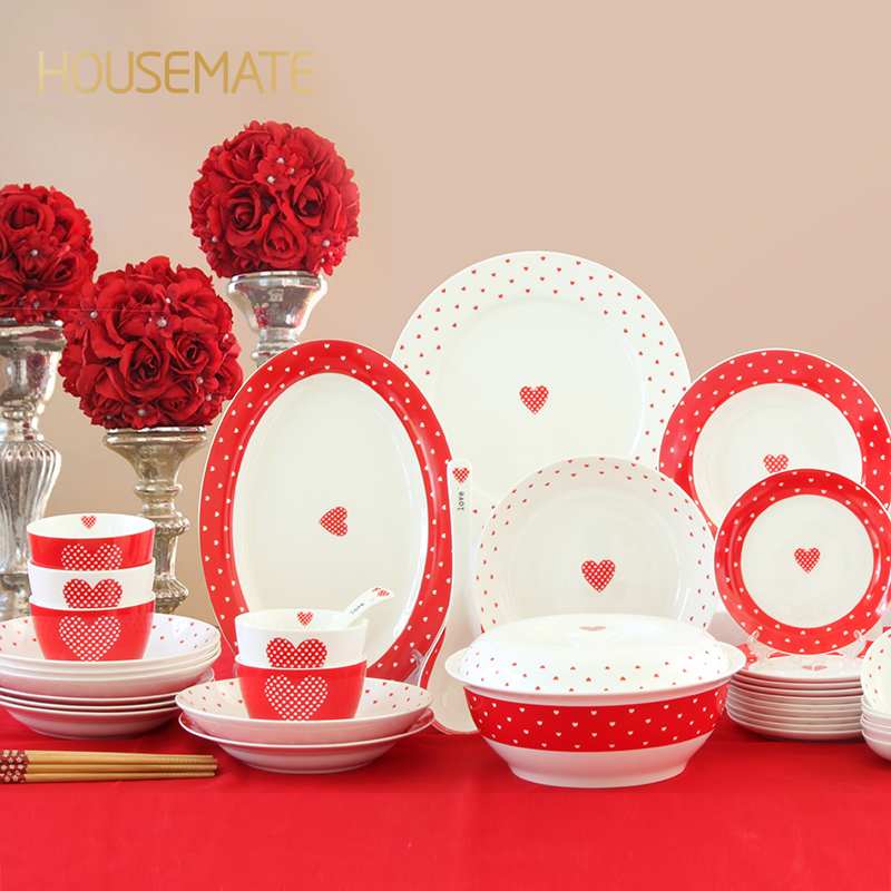 Eye candy Ceramic tableware Dishes suit family Bowls plate suit household combination Western cutleryin the Tableware , Tableware , Porcelain tableware suit category - from Buy2taobao.com to provide professional Taobao agent buy service