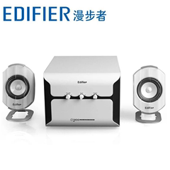 Edifier/漫步者 E2100 2.1有源低音炮白色电脑音箱笔记本木质音响