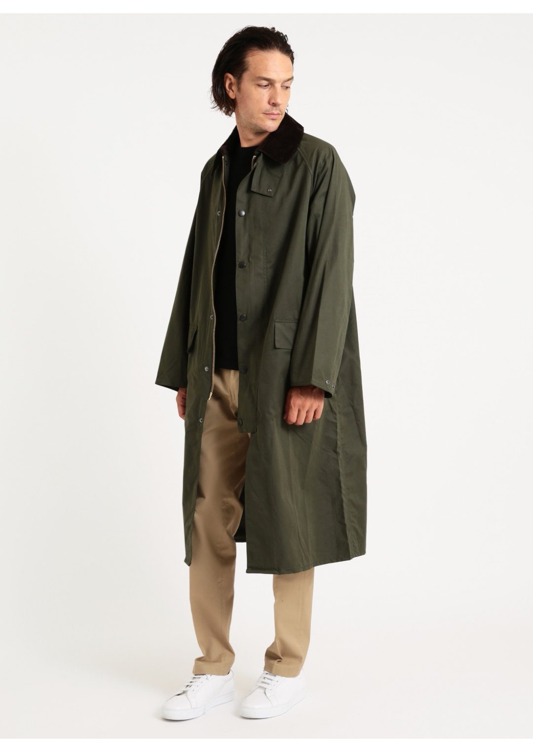 上海现货barbour日版白标os burghley风衣夹克无蜡外套日系经典