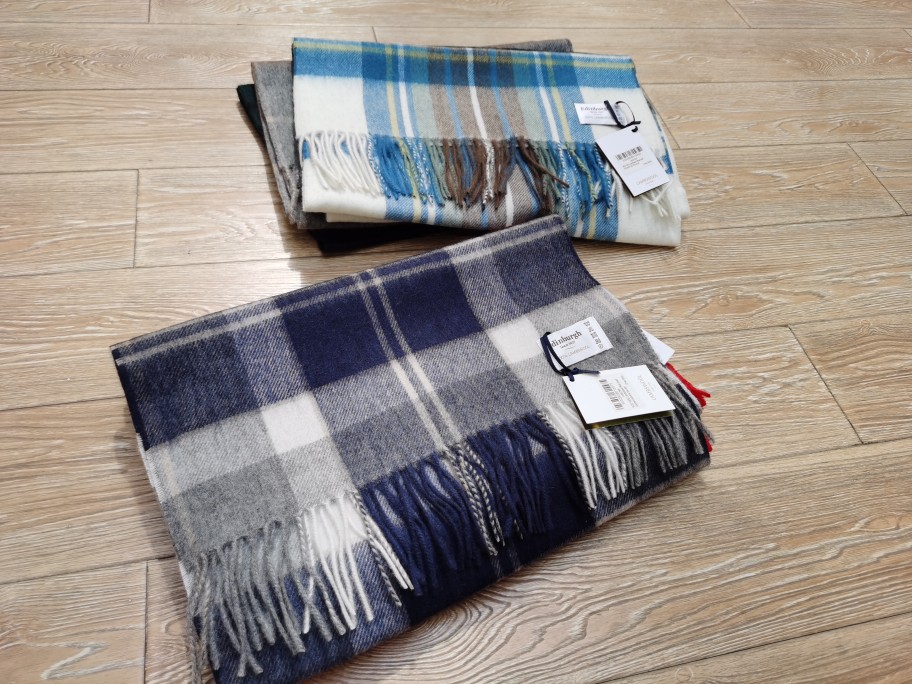 包邮正品现货edinburgh英国苏格兰纯羊毛围巾宽版35x190cm英伦风