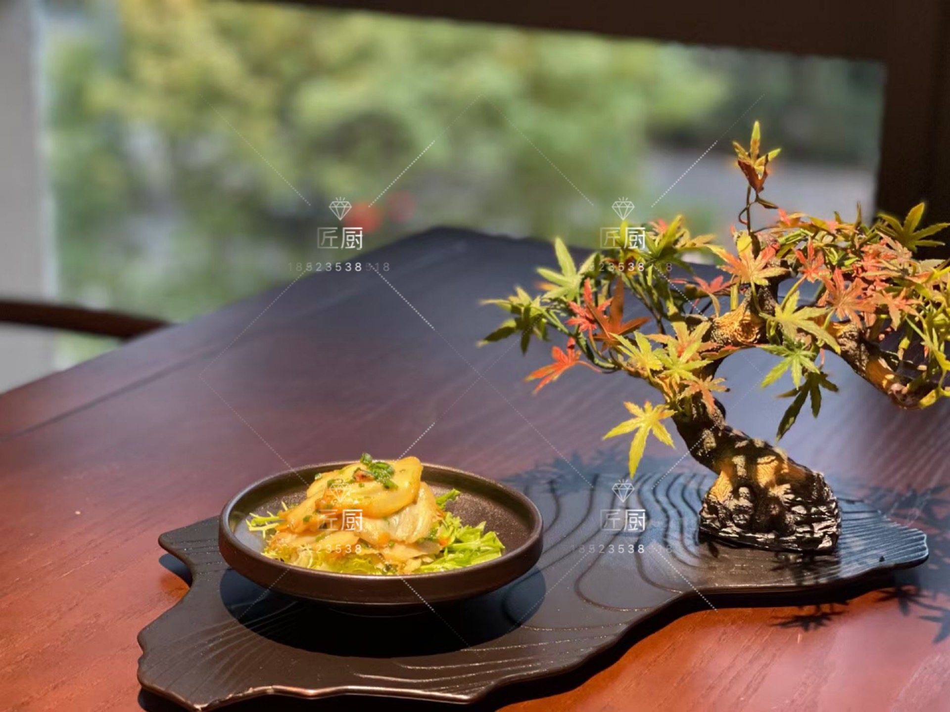 匠厨创意餐具创意白色地板盘年轮盘异性中餐盘子套盘意境菜餐具