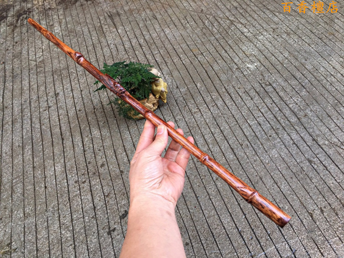 海南黄花梨竹节棍文玩把玩棍海黄教棍指挥棒教鞭文明棍摆件送礼品