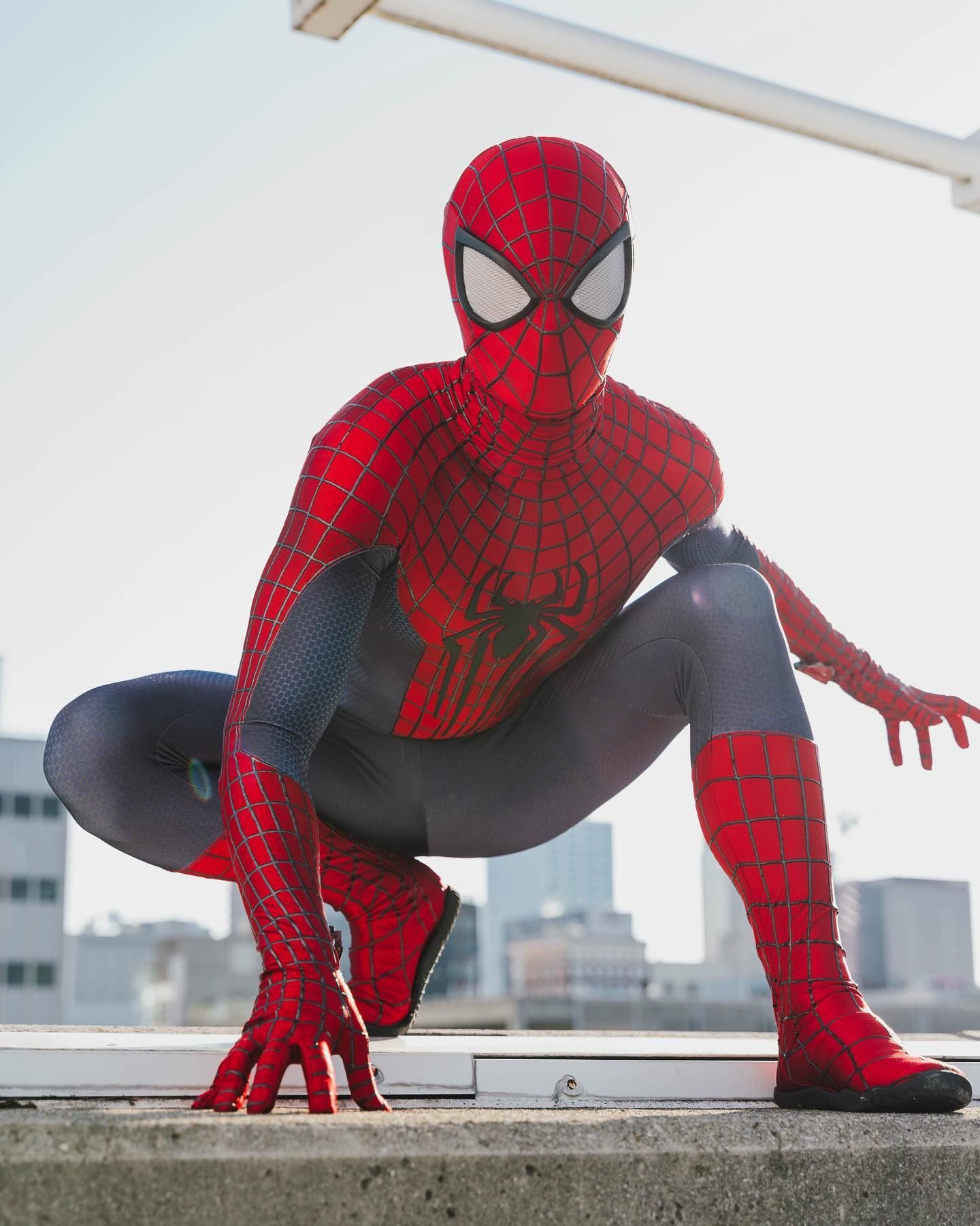 男款超凡蜘蛛侠连体紧身衣Spiderman Cosplay万圣节角色扮演战服