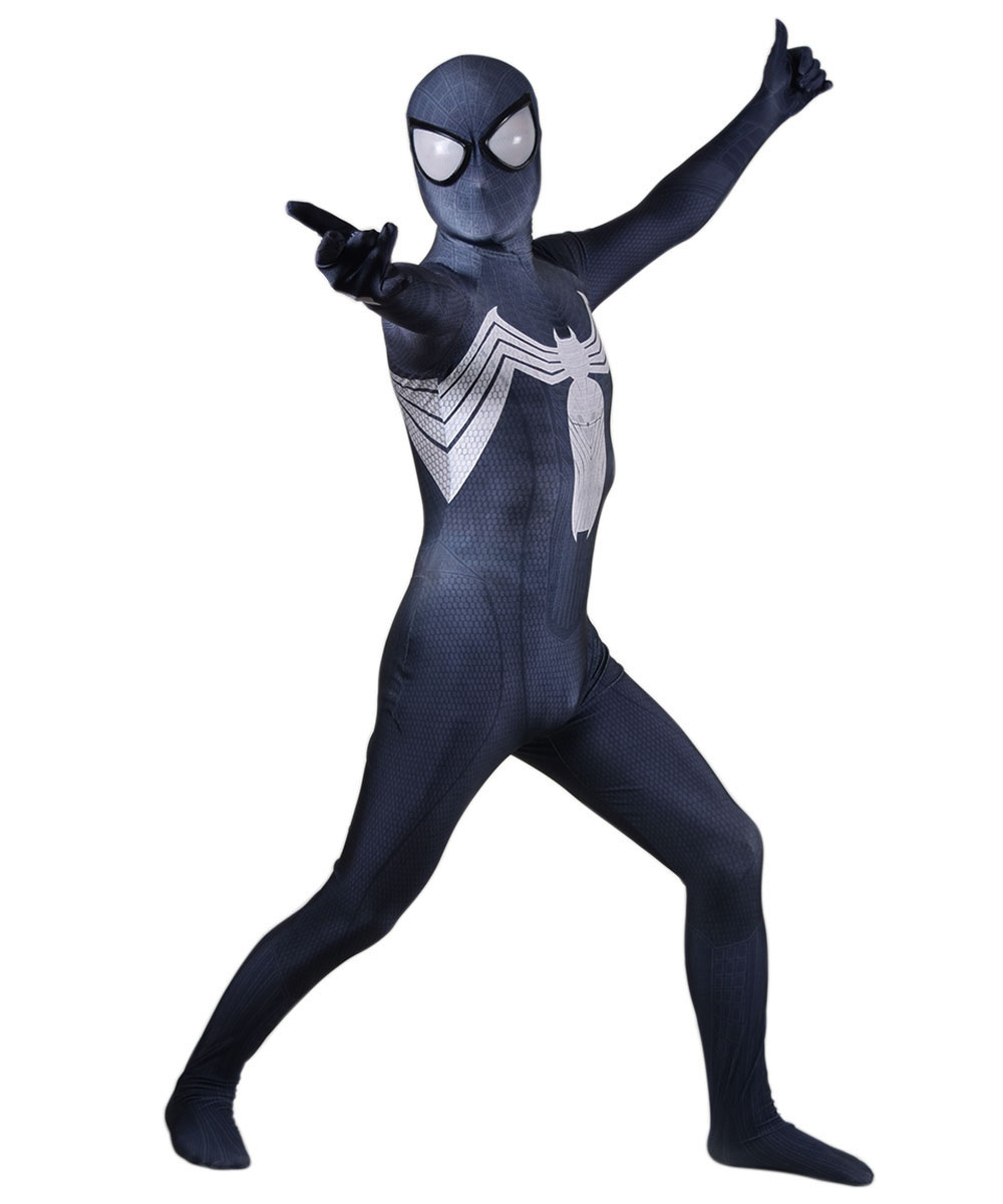成人儿童venomspiderman黑色毒液共生体蜘蛛侠cosplay连体紧身衣