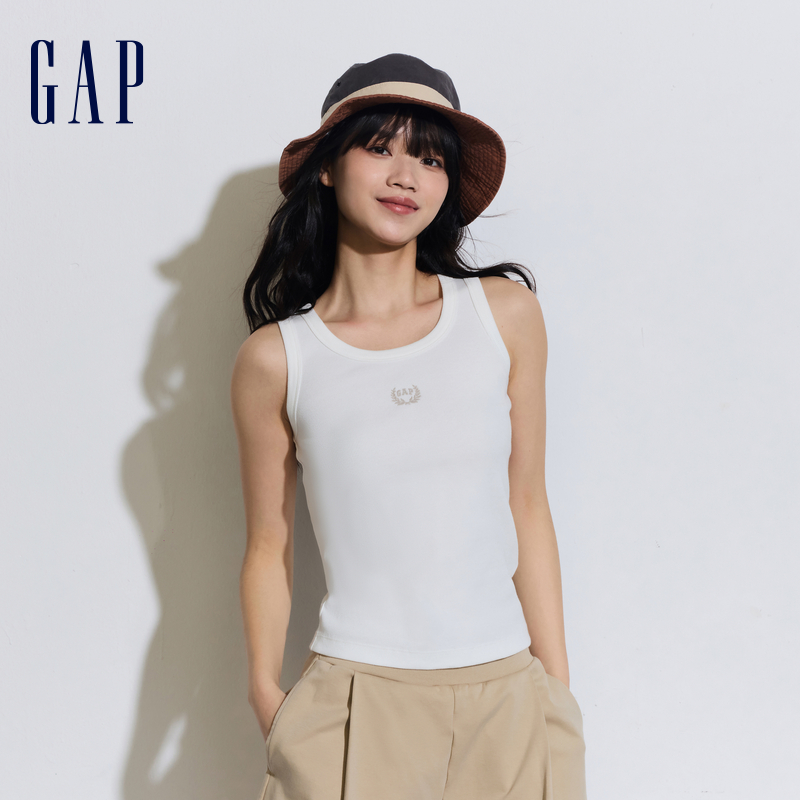 Gap女装2024夏季新款罗纹弹力