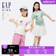 Gap女童2024春夏新款纯棉印花图案圆领短袖T恤儿童装上衣430239
