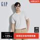Gap男装2024夏季新款满印老花logo圆领短袖质感时髦针织衫891719