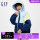 Gap男童装春季2024新款时髦拼色外套大小童同款洋气夹克890196