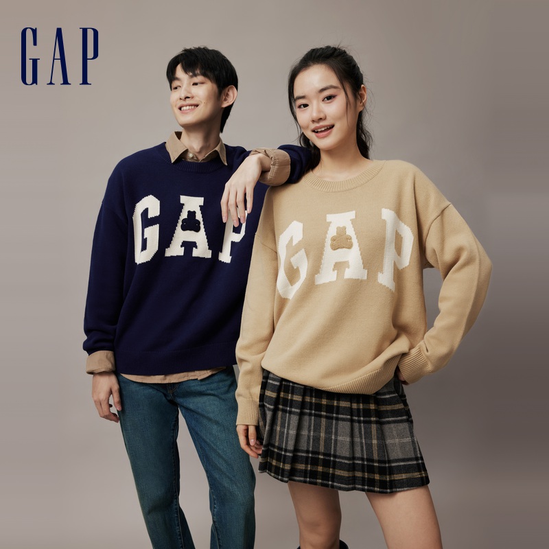 Gap男女装秋冬布莱纳熊LOGO针