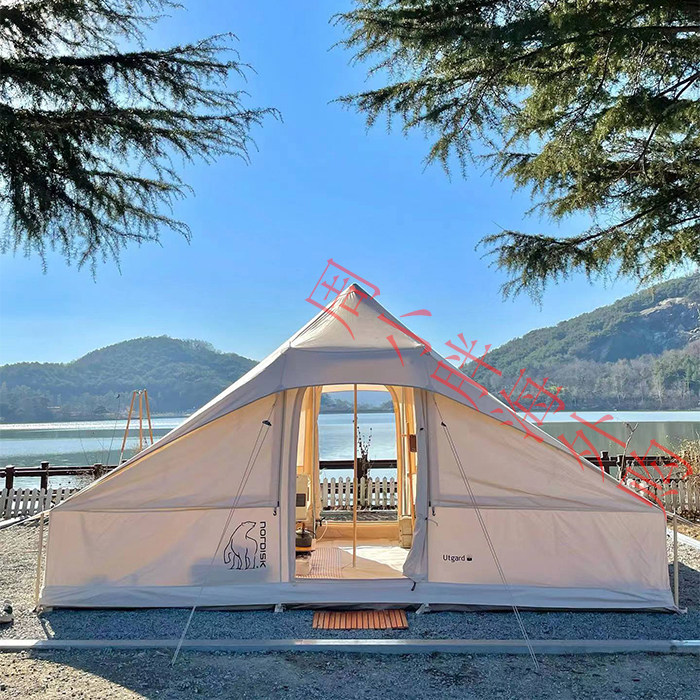 英国直邮 nordisk 13.2 大白熊户外精致露营多人家庭棉布屋脊帐篷