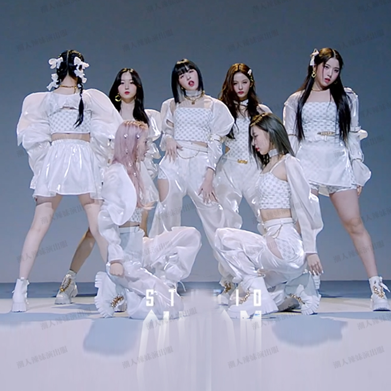 nmixx女团同款演出服爵士舞jazz明星打歌服韩舞表演舞台套装女潮