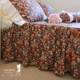 进口欧美韩版欧洲花园公主纯棉蕾丝花边荷叶床上用品床罩床单床裙