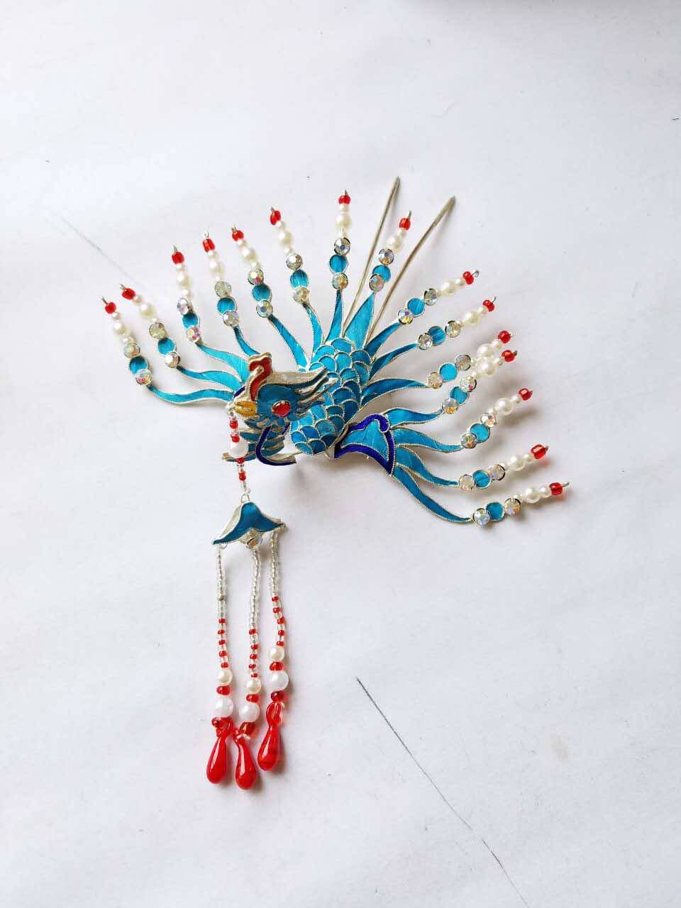 点翠限量专业戏曲饰品珠子正凤经典特惠民族服装民族服装