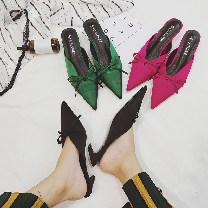 Satin Fabric bow Pointed shoesin the Women's Shoes, Slippers category - from Buy2taobao.com to provide professional Taobao agent buy service