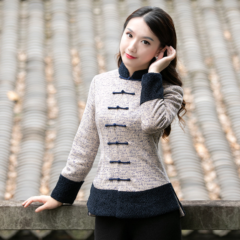 如意风唐装女冬装加厚复古旗袍小棉袄过年唐装女装中国风女装冬装