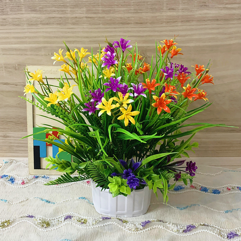 新品仿真花塑料花米兰花客厅花假花家居卧室茶几餐桌桌面装饰花