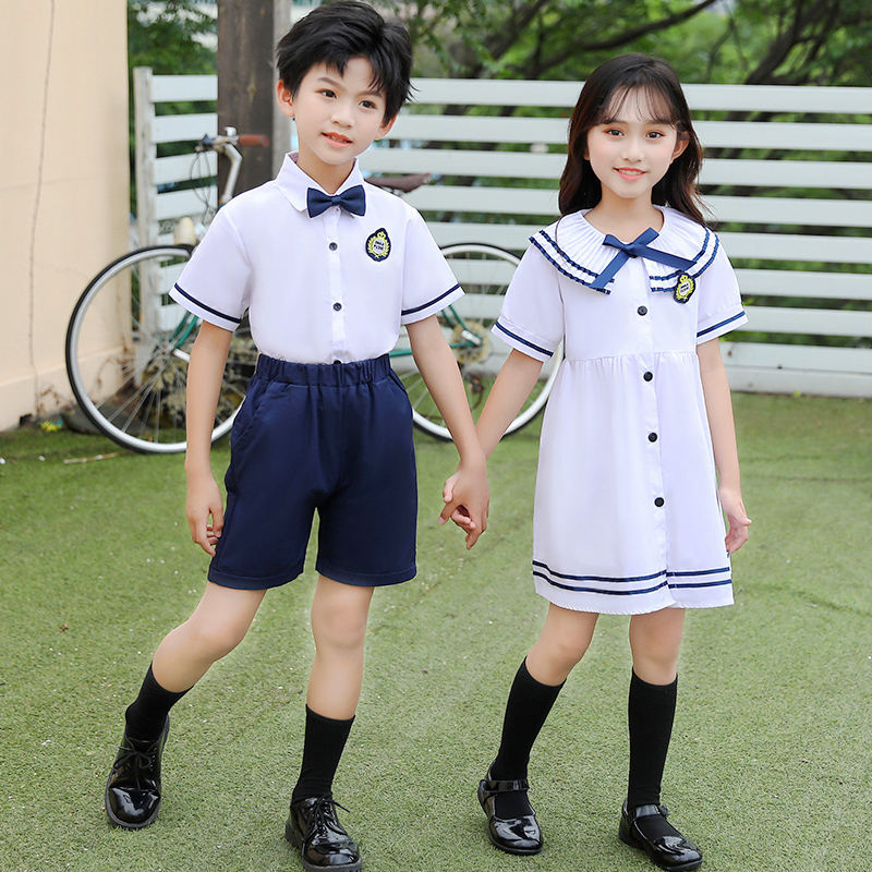 幼儿园毕业照儿童夏装六一合唱服诗歌朗诵演出班服小学生校服套装