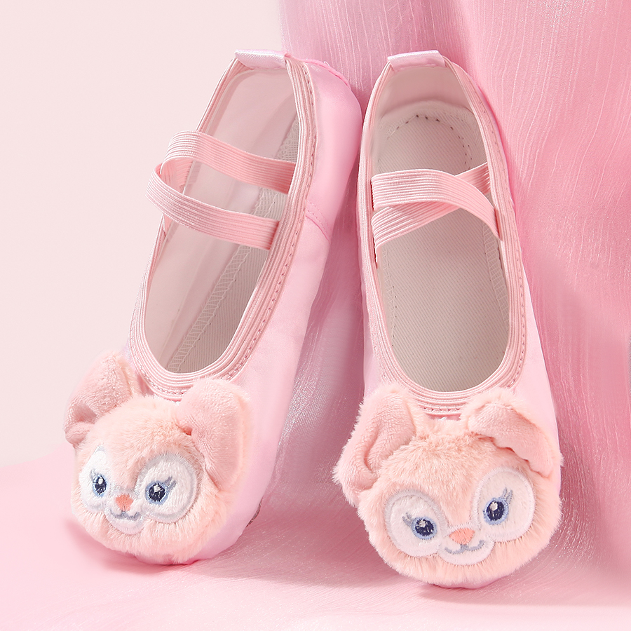 儿童舞蹈鞋女童可爱软底鞋跳舞猫爪鞋中国舞练功考级宝宝芭蕾鞋子
