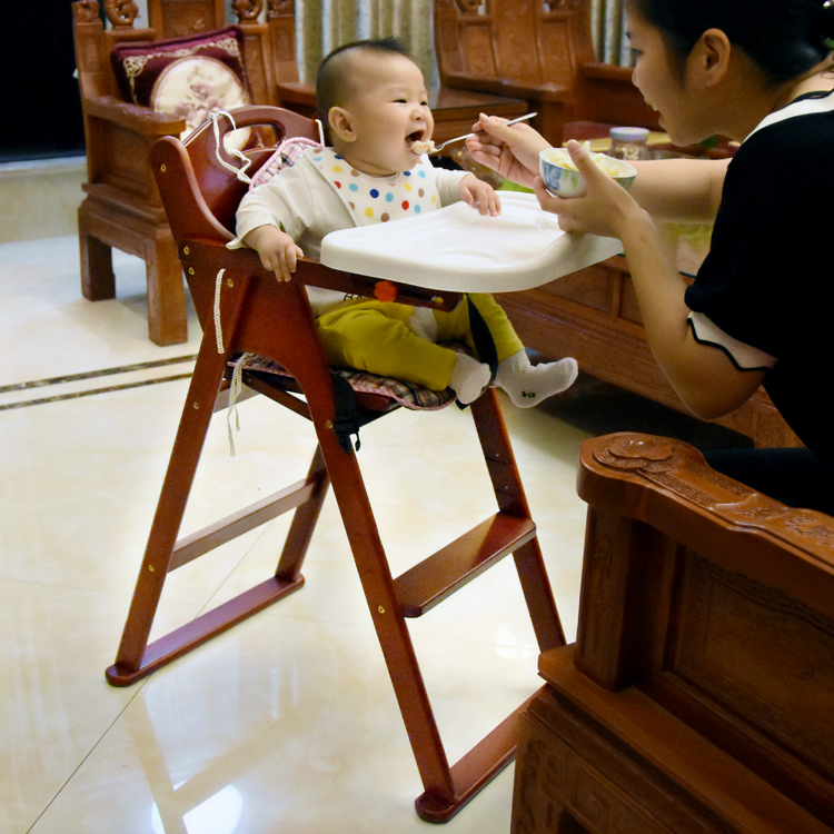 云木佳婴儿童餐椅实木便携式可折叠多功能宝宝椅子吃饭餐桌椅座椅