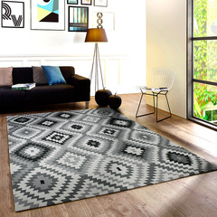 炫艺地毯 北欧客厅几何图案印度进口手工编制可水洗灰色现代简约