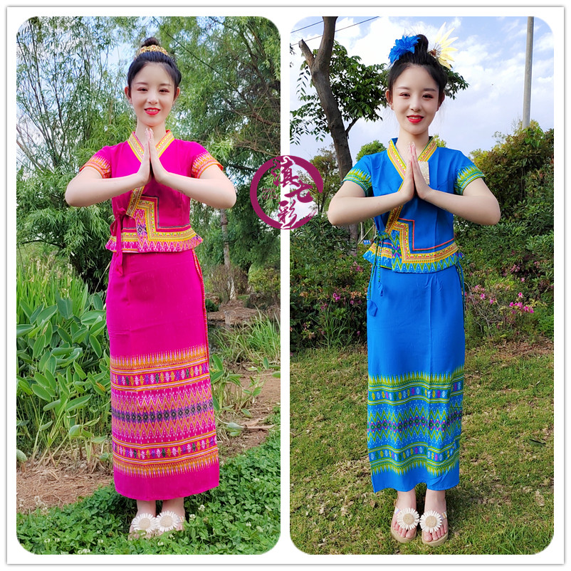 滇七彩泰国女装傣裹裙筒裙套装傣族服饰西双版纳泼水节漂亮傣装