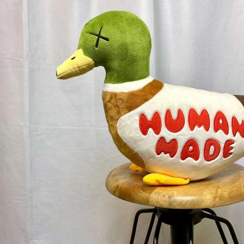 human made kaws duck plush doll 联名绿头鸭子毛绒玩偶摆件抱枕