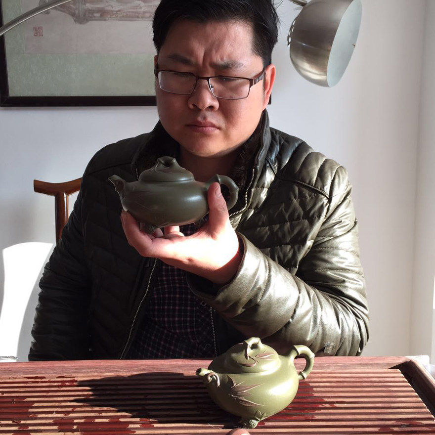 【余竹】 豆青泥 全手工制作 助理工艺美术师 钱陶峰