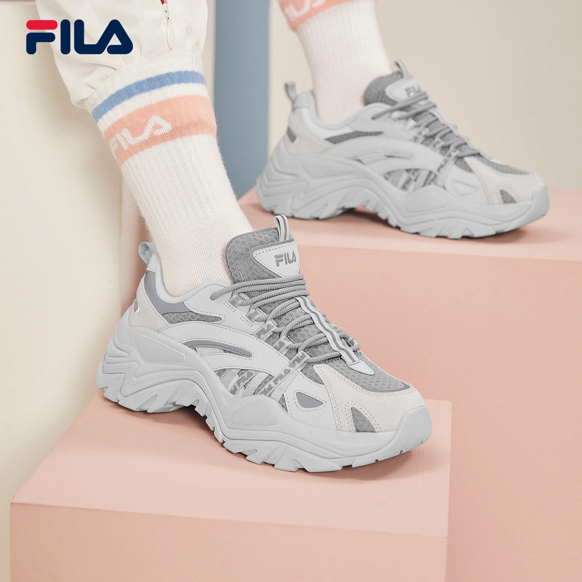 fila斐乐官方sofia老爹鞋女2021夏季新款休闲时尚运动鞋鱼刺
