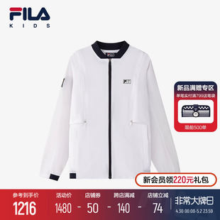 FILA KIDS斐乐童装男大童外套2024夏季新款儿童高尔夫运动上衣潮