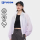 FILA FUSION斐乐潮牌梭织外套女2025夏新款渐变宽松凉感防晒上衣