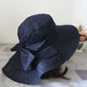 【高品质】日本大檐防晒UV护颈遮阳帽棉麻凉帽骑车新款女夏太阳帽