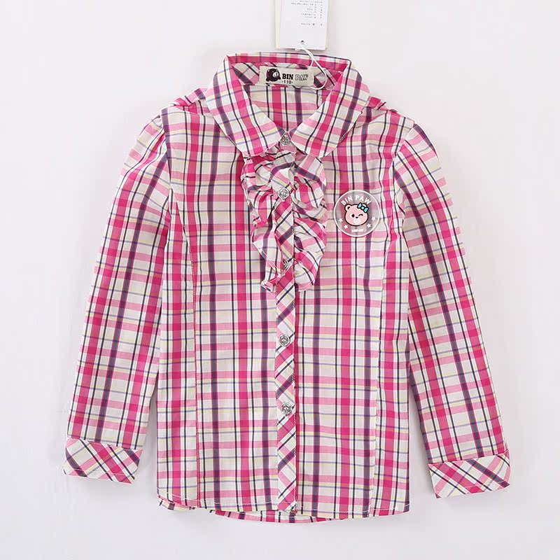 2912161-1 BB Baby Dress 2019 new pattern Korean Edition fashion classic lattice lace Breast Little Bear girlin the Children/Baby/Family fitted , Shirt category - from Buy2taobao.com to provide professional Taobao agent buy service