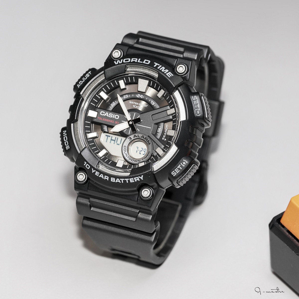 casio卡西欧黑暗之心限量黑武士学生电子运动手表男女aeq-110w-1b