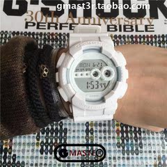 正品casio/卡西欧手表 GD-100WW-7D  纯白 g-shock运动手表男女