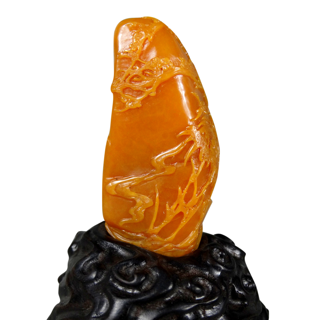 黄金黄田黄石 梅竹双清 重 16.6克