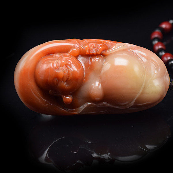 [收藏级迪开石]老挝《笑口常开》弥勒把玩件