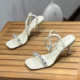 一字带凉鞋女2024新款夏季仙女风气质优雅水钻性感露趾细跟高跟鞋