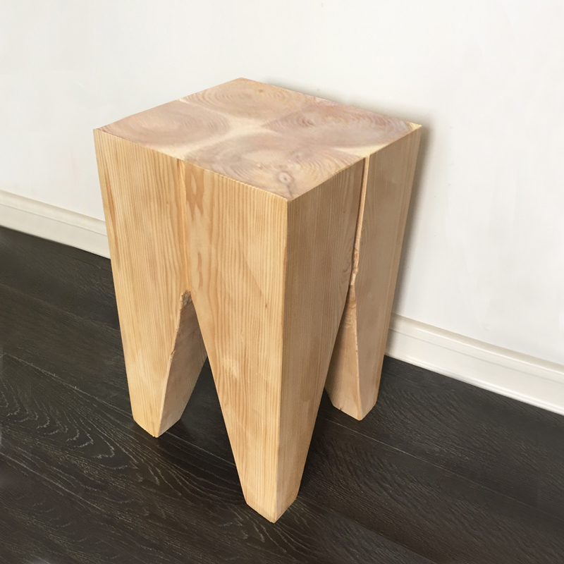 北欧实木墩子原木小方凳家用根雕茶几矮凳四方凳子方形拼接换鞋凳