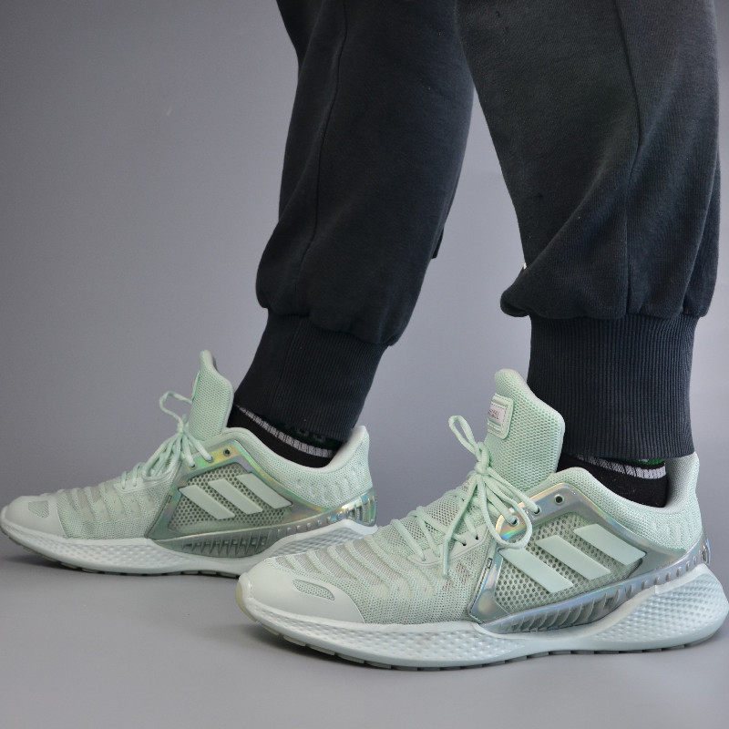 adidas 清风系列薄荷绿黑白透气男女跑步鞋ee4640 eg1126 eh2775