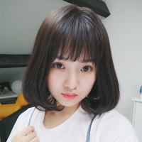 假发brightlele日本时尚梨花短发修脸大头头皮内扣日常整顶假发