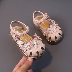 女宝宝夏季凉鞋婴儿软底学步鞋一岁半女宝公主鞋甜美小童女童鞋子