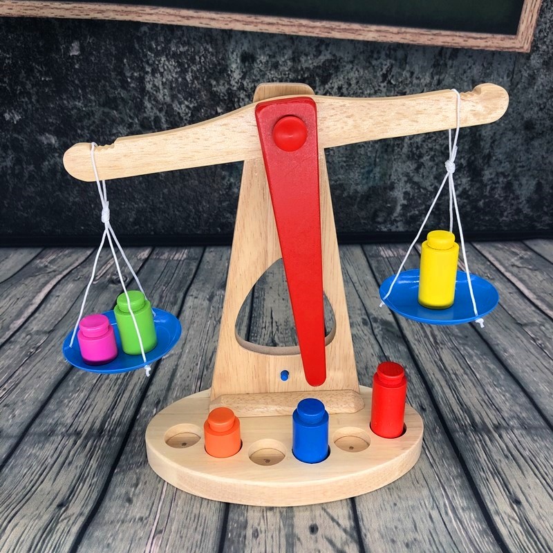 特价天平教具_天平秤中班儿童益智玩具早教蒙氏教具小学生幼儿园大班