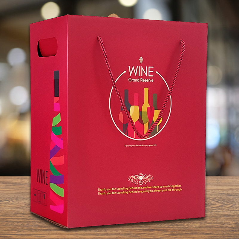 樱秦R6红色 加厚大肚瓶红酒包装盒纸盒纸箱6支装葡萄酒礼盒可定制