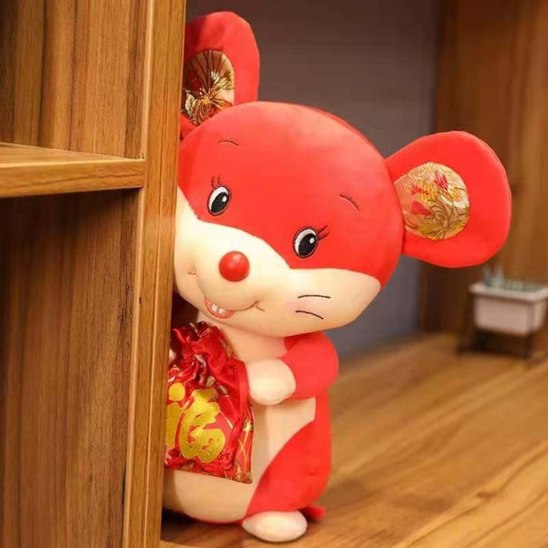 新年款老鼠红色老鼠年会礼品钱袋老鼠创意礼品送朋友新年礼物
