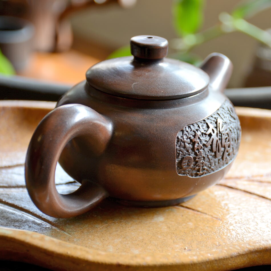 建水陶专场之阳刻小仿古壶 编号:002