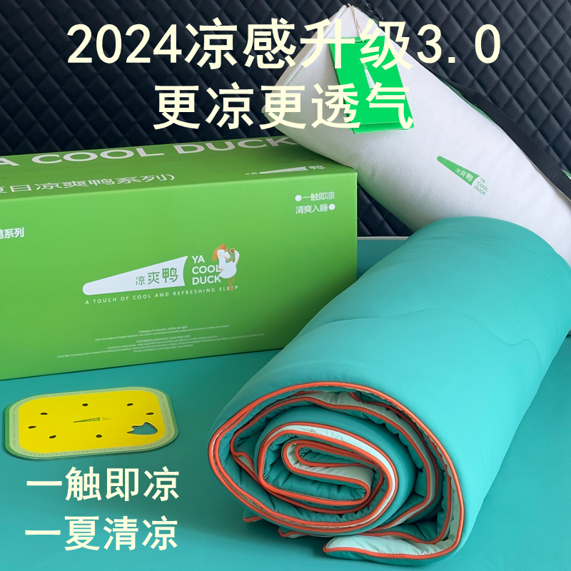 2024新款升级凉爽鸭冰丝夏凉被丝滑裸睡吸湿透气空调被可机洗被子