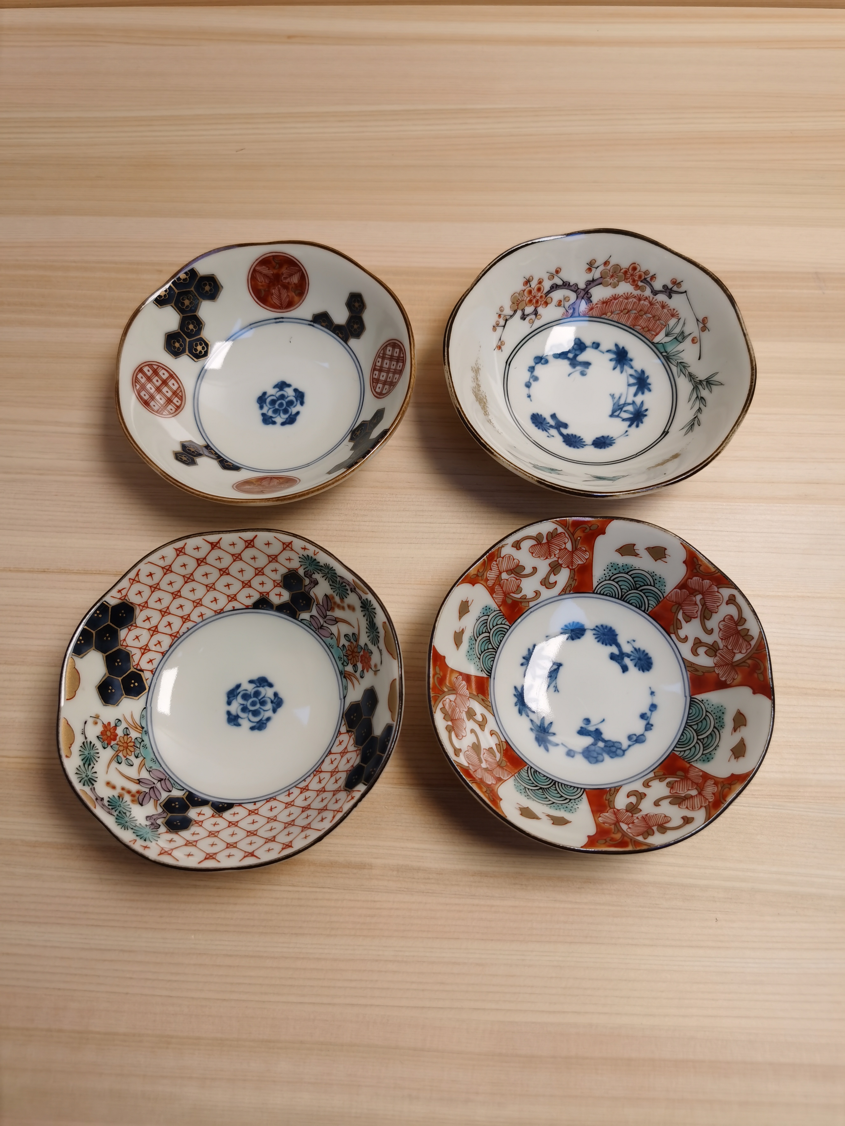 现货日本进口陶瓷釉下彩小菜碟小钵中钵小皿日式料理餐具前菜碟盘